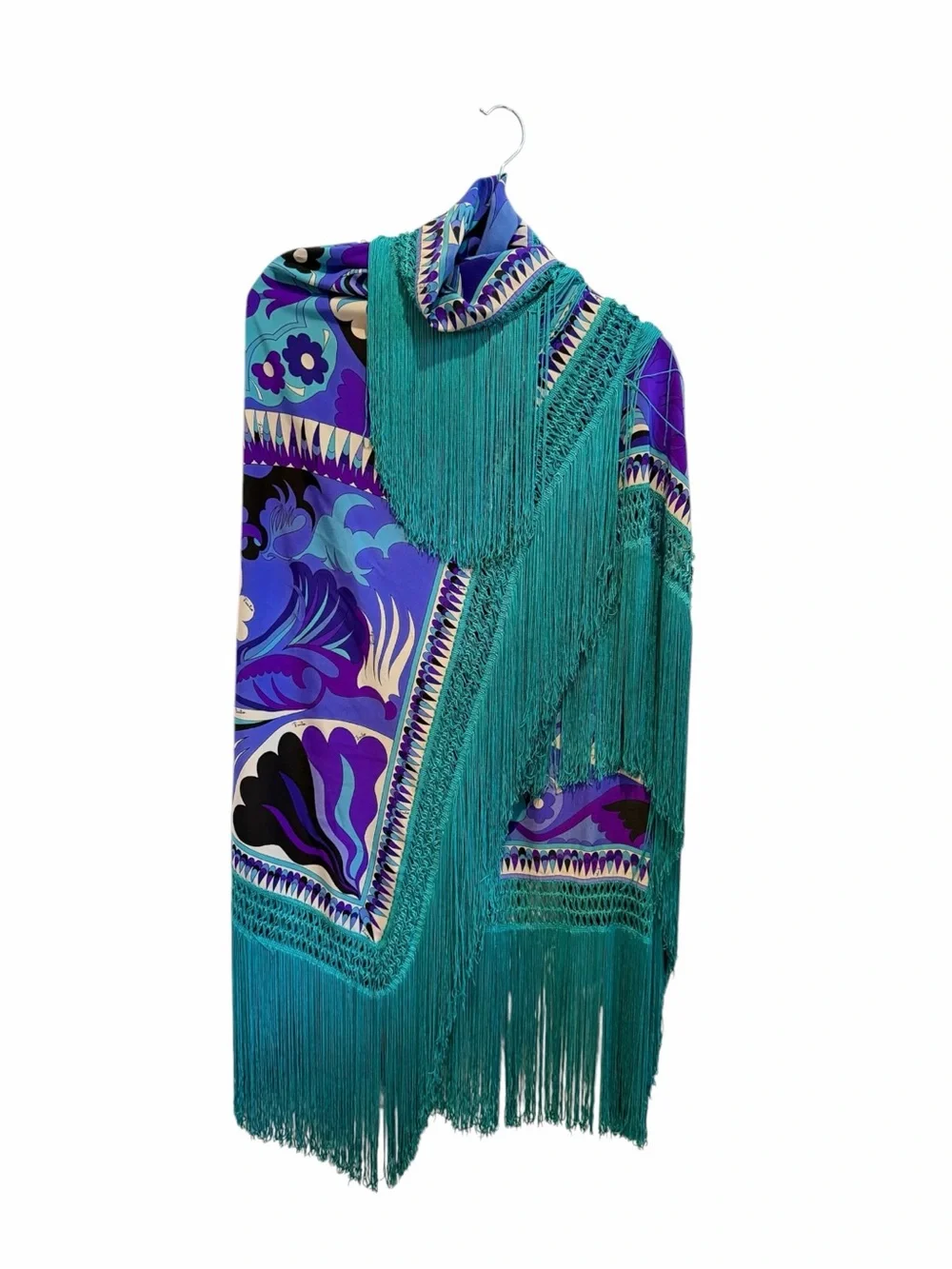 Authentic Vintage 1970s Emilio Pucci Silk Jersey Shawl / Scarf – 55” Square